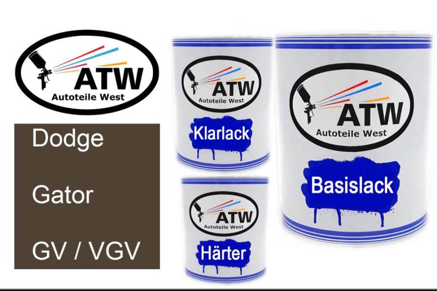 Dodge, Gator, GV / VGV: 1L Lackdose + 1L Klarlack + 500ml Härter - Set, von ATW Autoteile West.